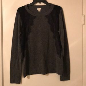 J. Crew Lace Front Sweater